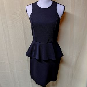 Racerback Peplum Dress | Black | Size M